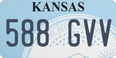 KS license plate 588GVV