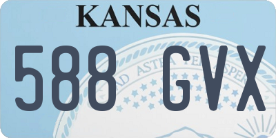 KS license plate 588GVX
