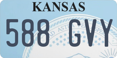 KS license plate 588GVY