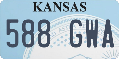 KS license plate 588GWA