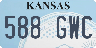 KS license plate 588GWC