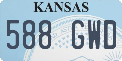 KS license plate 588GWD
