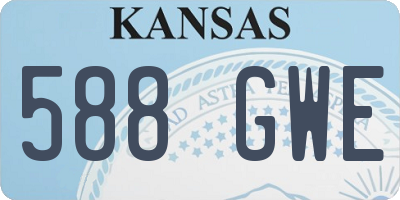 KS license plate 588GWE