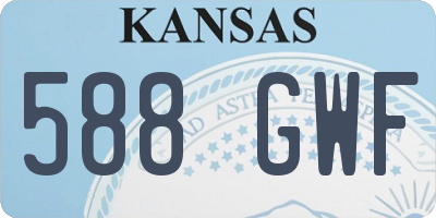 KS license plate 588GWF