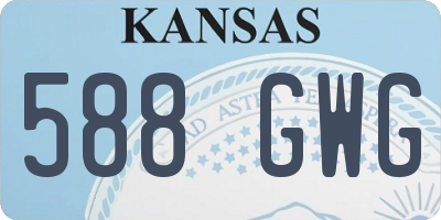 KS license plate 588GWG