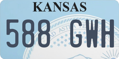 KS license plate 588GWH