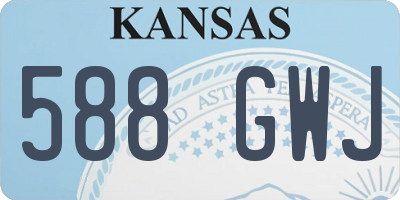 KS license plate 588GWJ