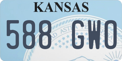 KS license plate 588GWO