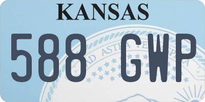 KS license plate 588GWP