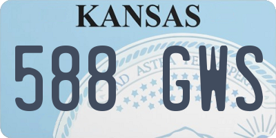 KS license plate 588GWS