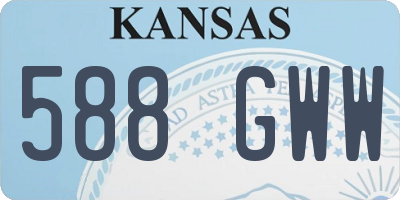KS license plate 588GWW