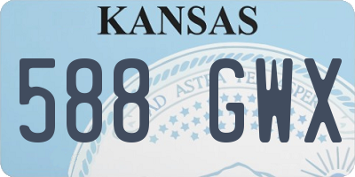 KS license plate 588GWX