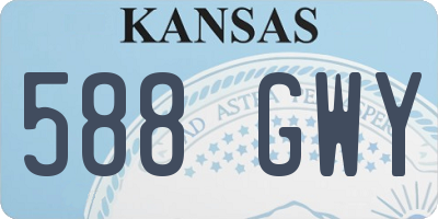 KS license plate 588GWY