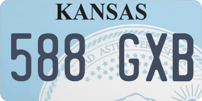 KS license plate 588GXB