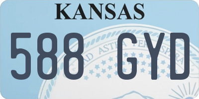 KS license plate 588GYD