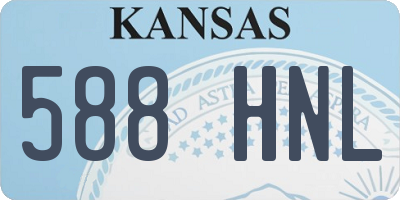 KS license plate 588HNL