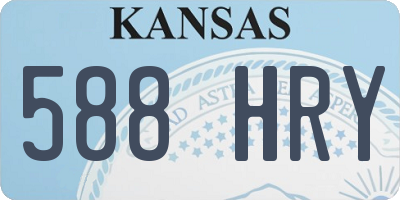 KS license plate 588HRY