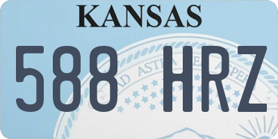 KS license plate 588HRZ