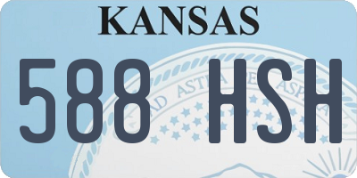 KS license plate 588HSH