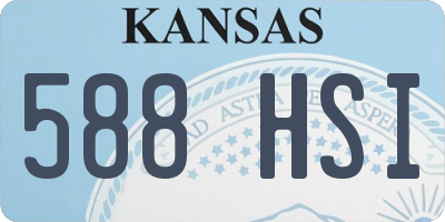 KS license plate 588HSI