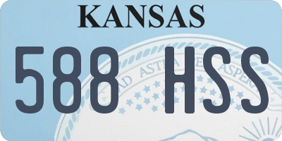 KS license plate 588HSS