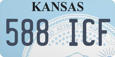 KS license plate 588ICF