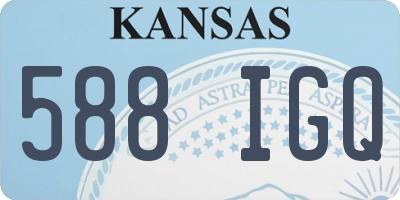 KS license plate 588IGQ