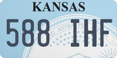KS license plate 588IHF