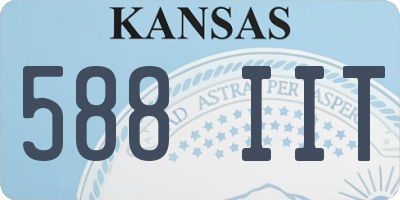 KS license plate 588IIT