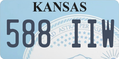 KS license plate 588IIW