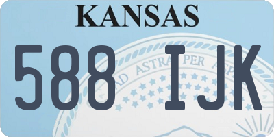KS license plate 588IJK