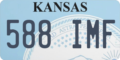 KS license plate 588IMF