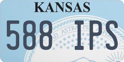 KS license plate 588IPS