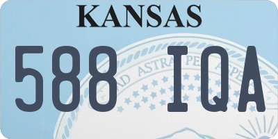 KS license plate 588IQA