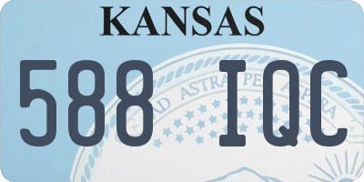 KS license plate 588IQC
