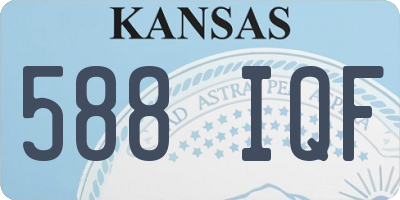 KS license plate 588IQF
