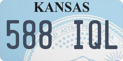 KS license plate 588IQL
