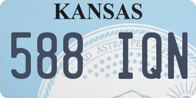 KS license plate 588IQN