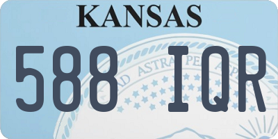 KS license plate 588IQR