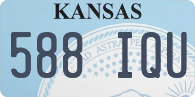 KS license plate 588IQU