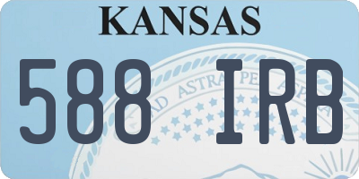 KS license plate 588IRB