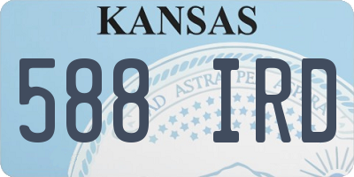 KS license plate 588IRD
