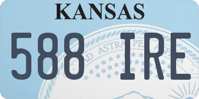 KS license plate 588IRE