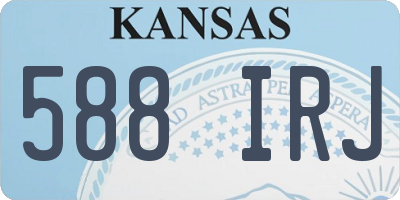 KS license plate 588IRJ