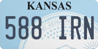 KS license plate 588IRN