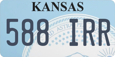 KS license plate 588IRR