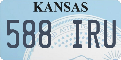 KS license plate 588IRU