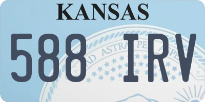 KS license plate 588IRV