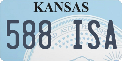 KS license plate 588ISA