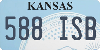 KS license plate 588ISB